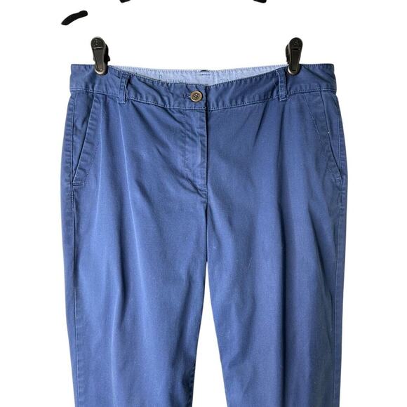 Talbots The Weekend Chinos Dark Blue Size 8 Cotton Blend Straight Leg Mid Rise - Picture 2 of 13